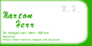 marton herr business card
